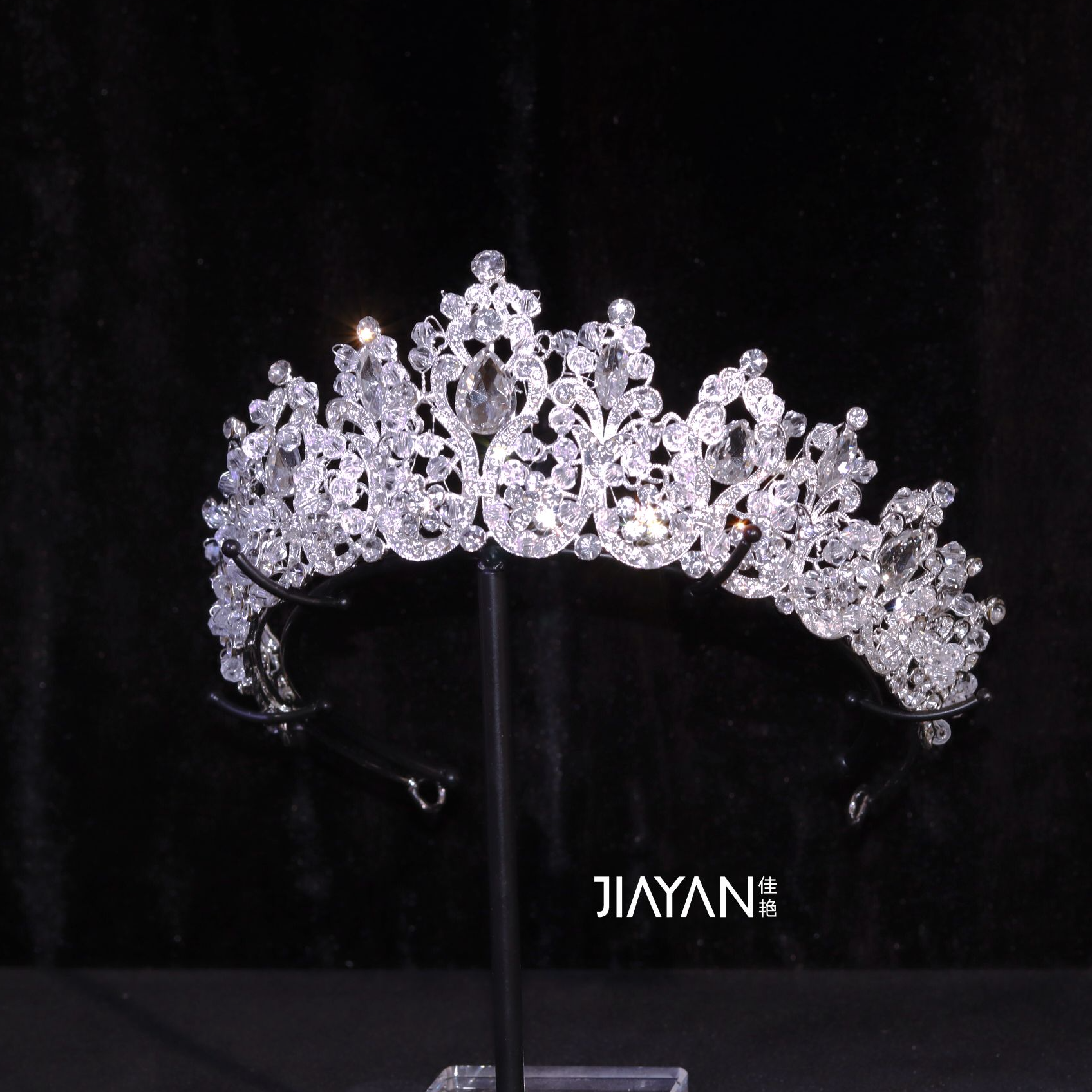 7015新款水晶白纱结婚时尚大气精美皇冠新娘头饰   