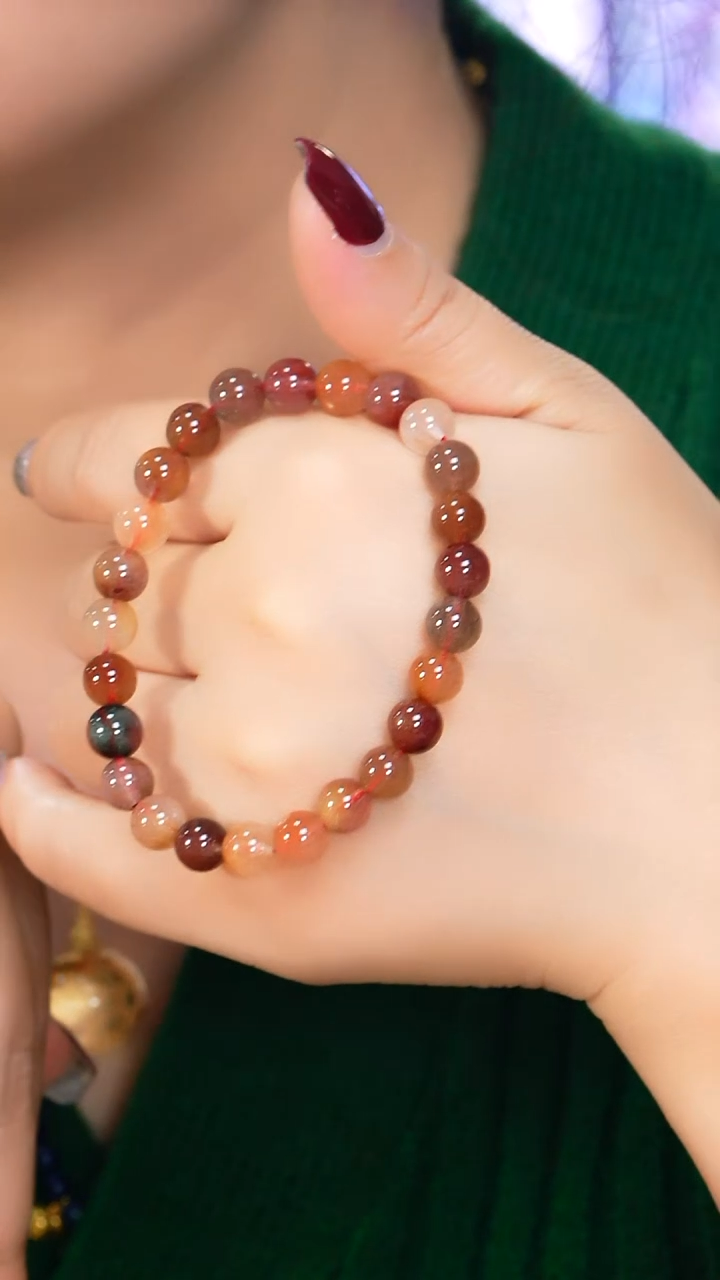 未镶嵌手链水晶红兔毛-A11-多样性发其一