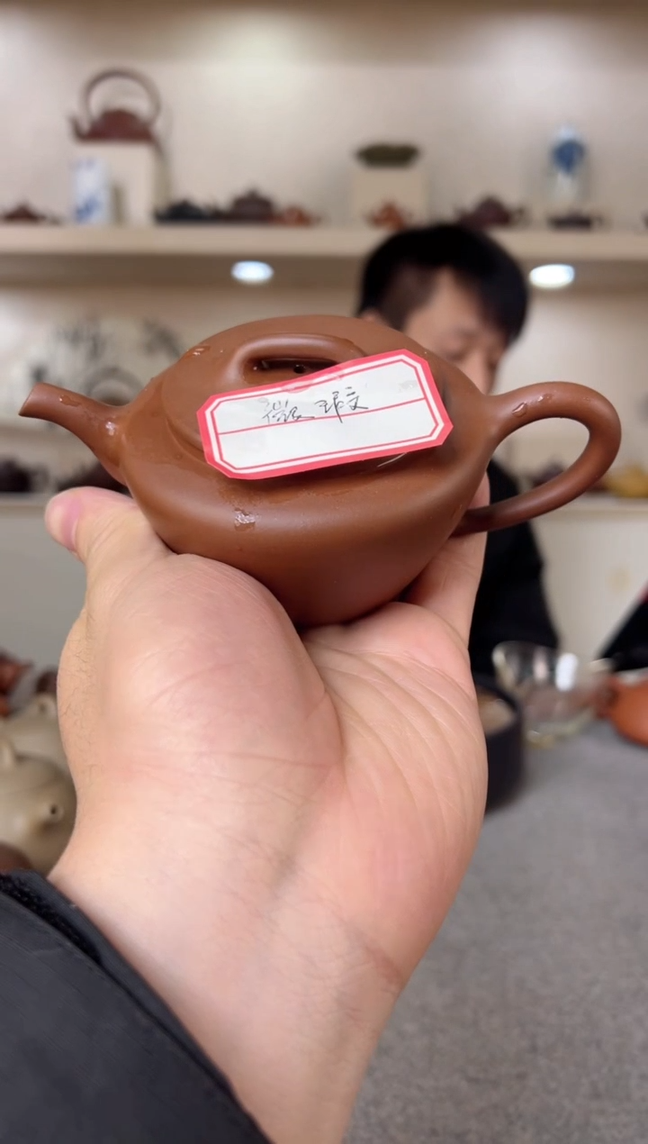 【闪购商品】紫砂茶壶折肩宫灯 紫泥 半手工