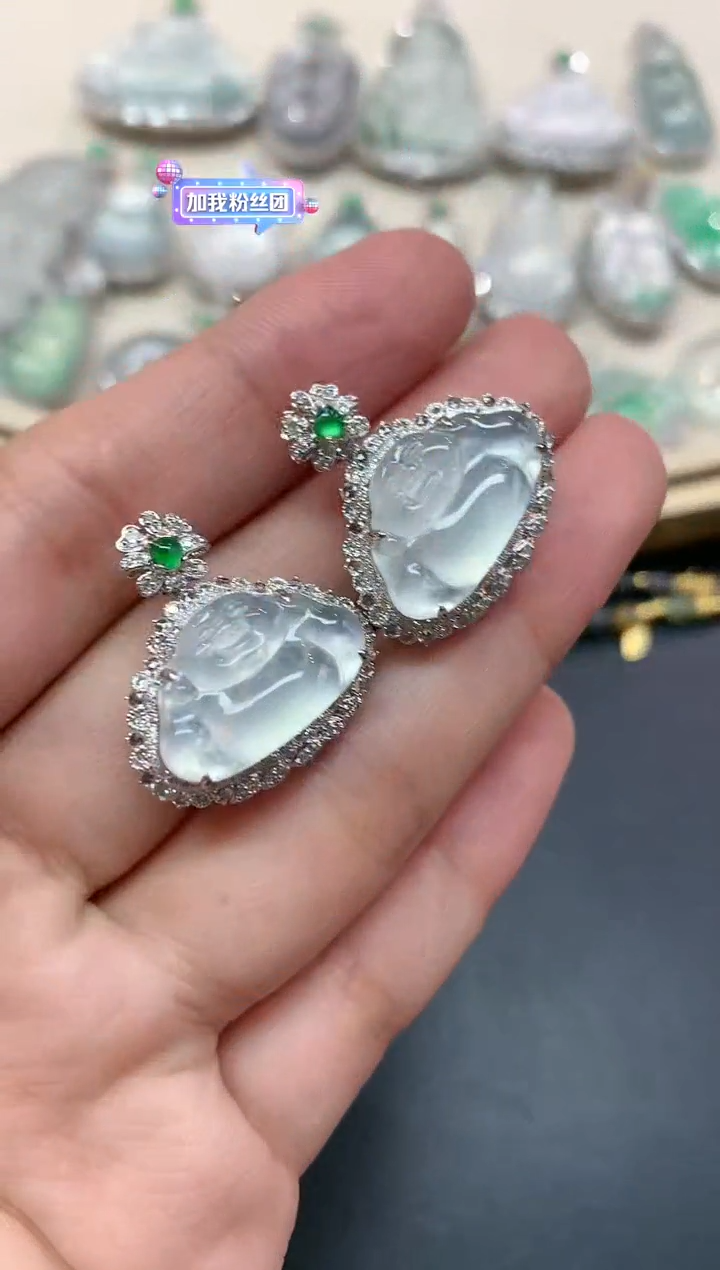 【闪购商品】翡翠吊坠(不含链)18K金镶嵌A361多样性发其一|9800
