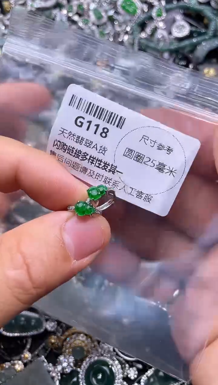 【闪购商品】翡翠颈饰未镶嵌G118耳扣