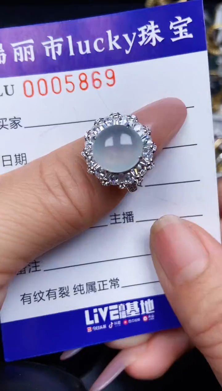 翡翠银S925镶嵌颈饰5869