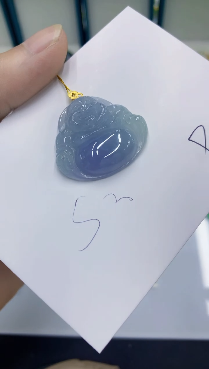 颈饰18K金镶嵌翡翠翡翠