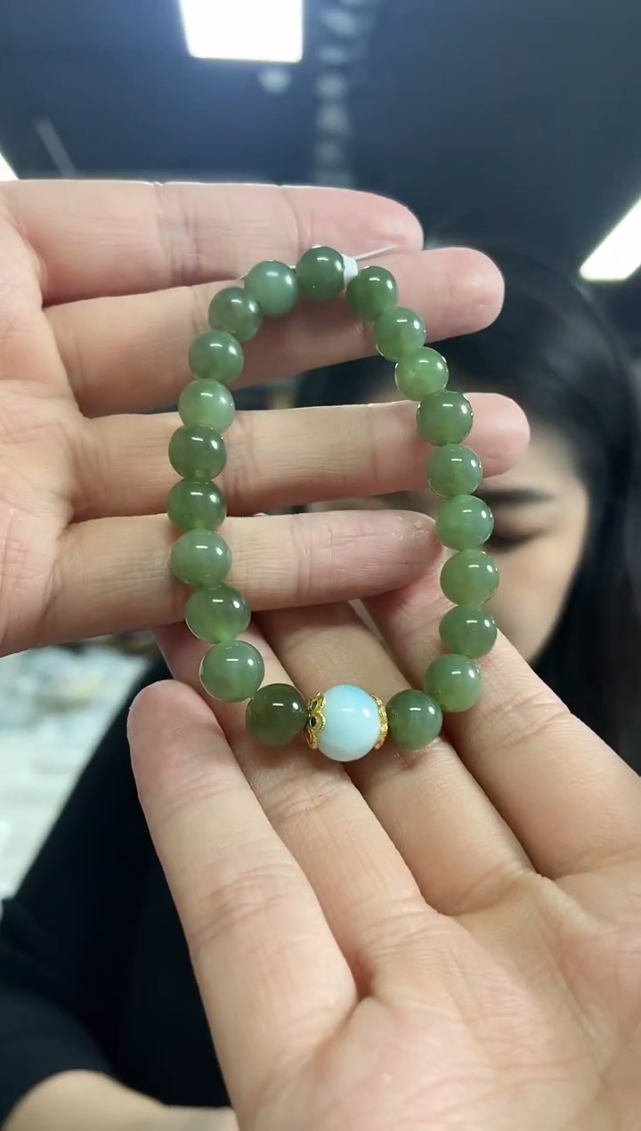 【闪购商品】和田玉手串未镶嵌多样性发其一颜色微差