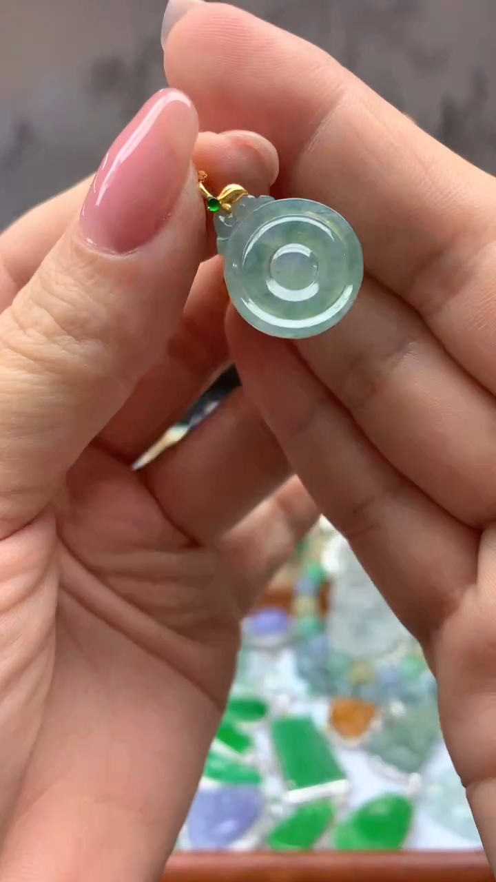 【闪购商品】翡翠颈饰18K金镶嵌178-天然翡翠