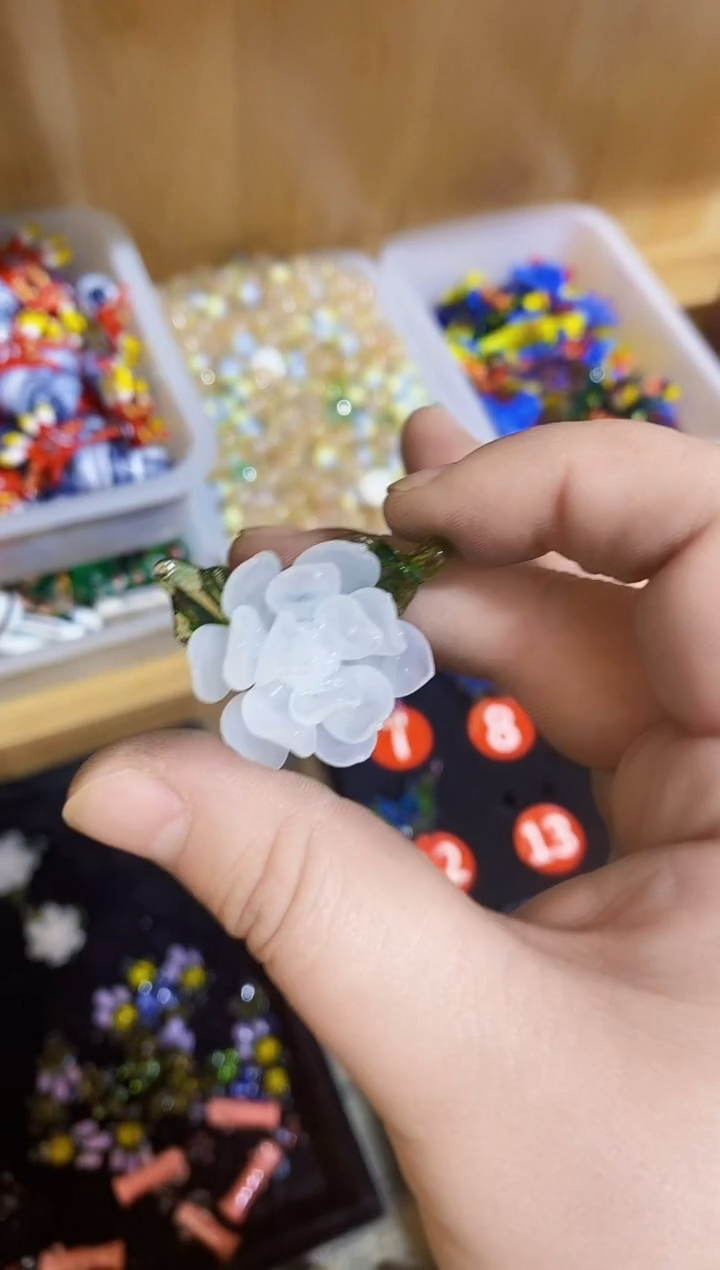 【闪购商品】琉璃手工艺品进口栀子花