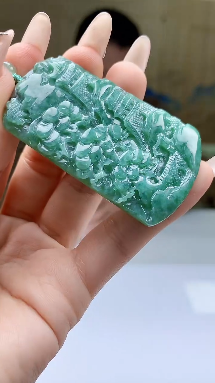 【闪购商品】定制翡翠未镶嵌4812ty-毛货挂件16