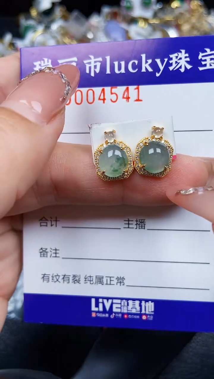 翡翠银S925镶嵌颈饰4541