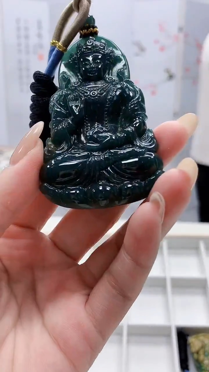 未镶嵌定制翡翠4917lr-毛货挂件40