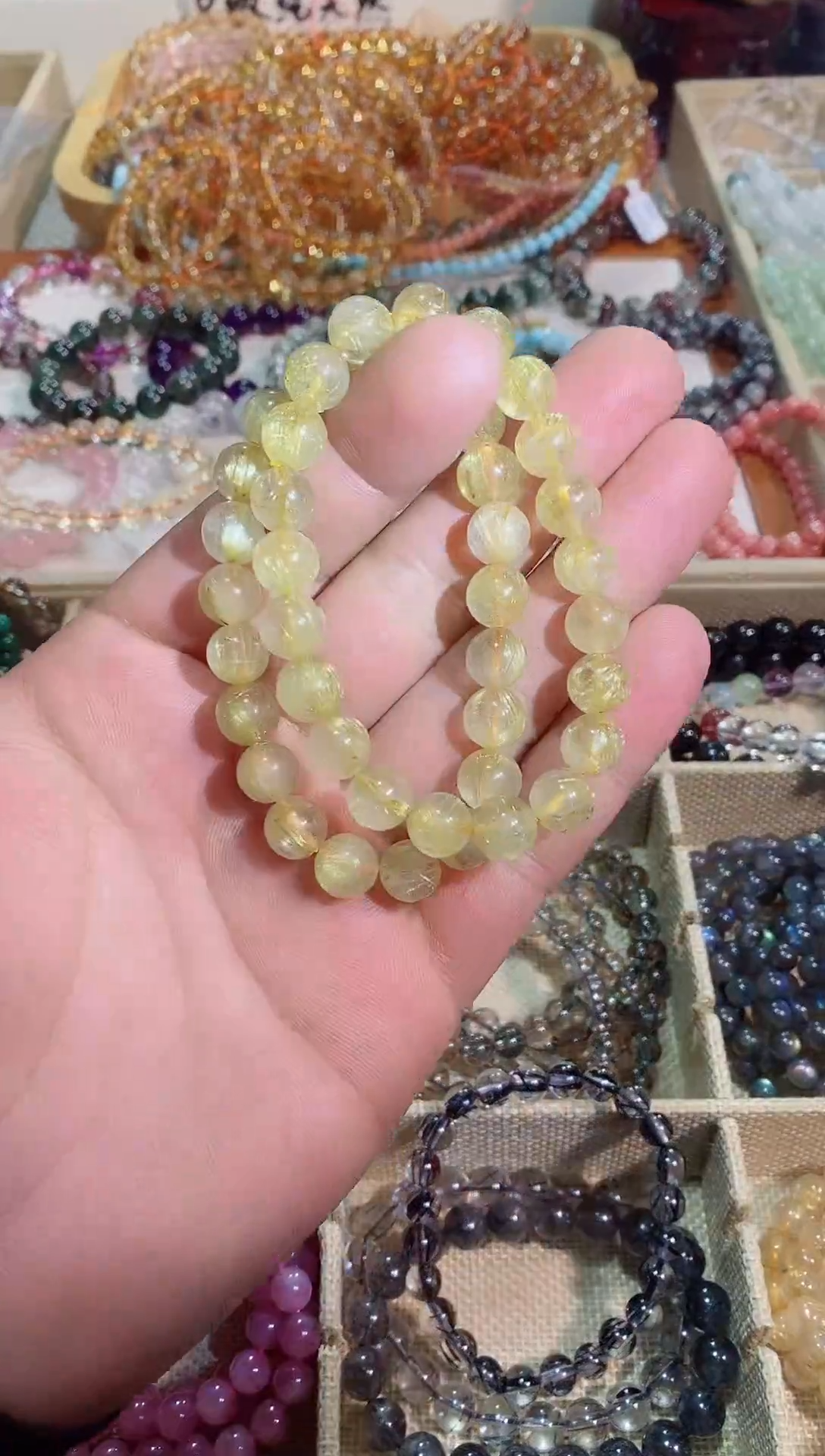 【闪购商品】发晶手链未镶嵌金发晶10M+（多样性发其一）
