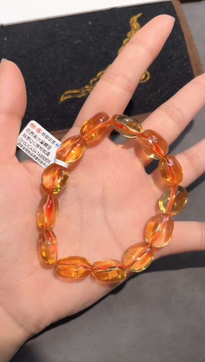 【闪购商品】水晶手链未镶嵌8号黄水晶糖豆单圈