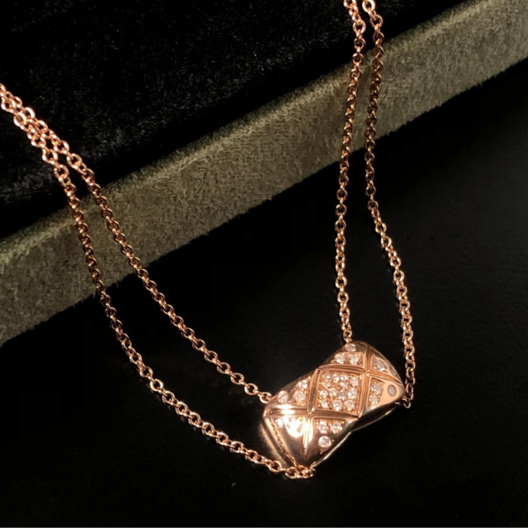 coco钻石项链18k金时尚轻奢套链