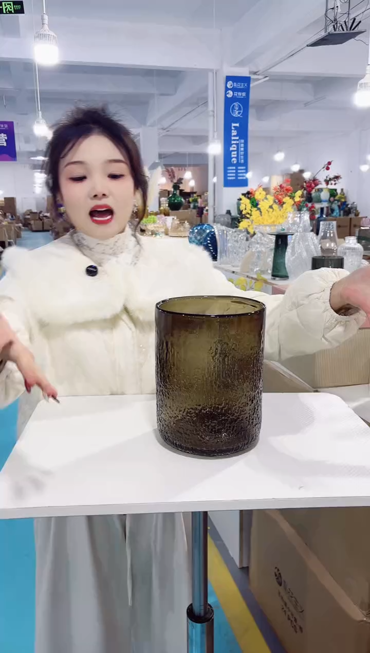 【闪购商品】玻璃私花志远花瓶厂-微瑕--Z5NQ