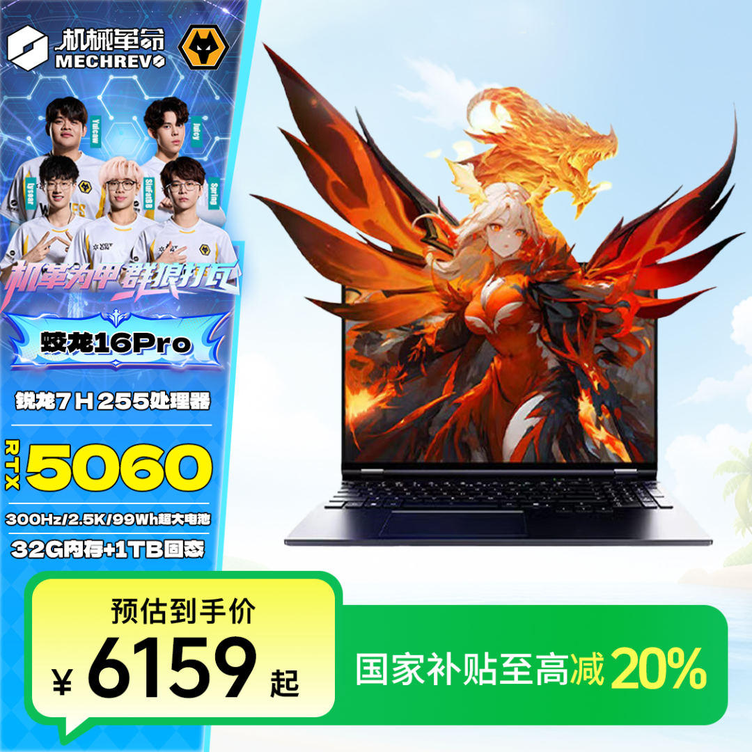 【国补20%】机械革命翼龙16PRO  锐龙H255✚RTX5060高性能电竞游戏本
