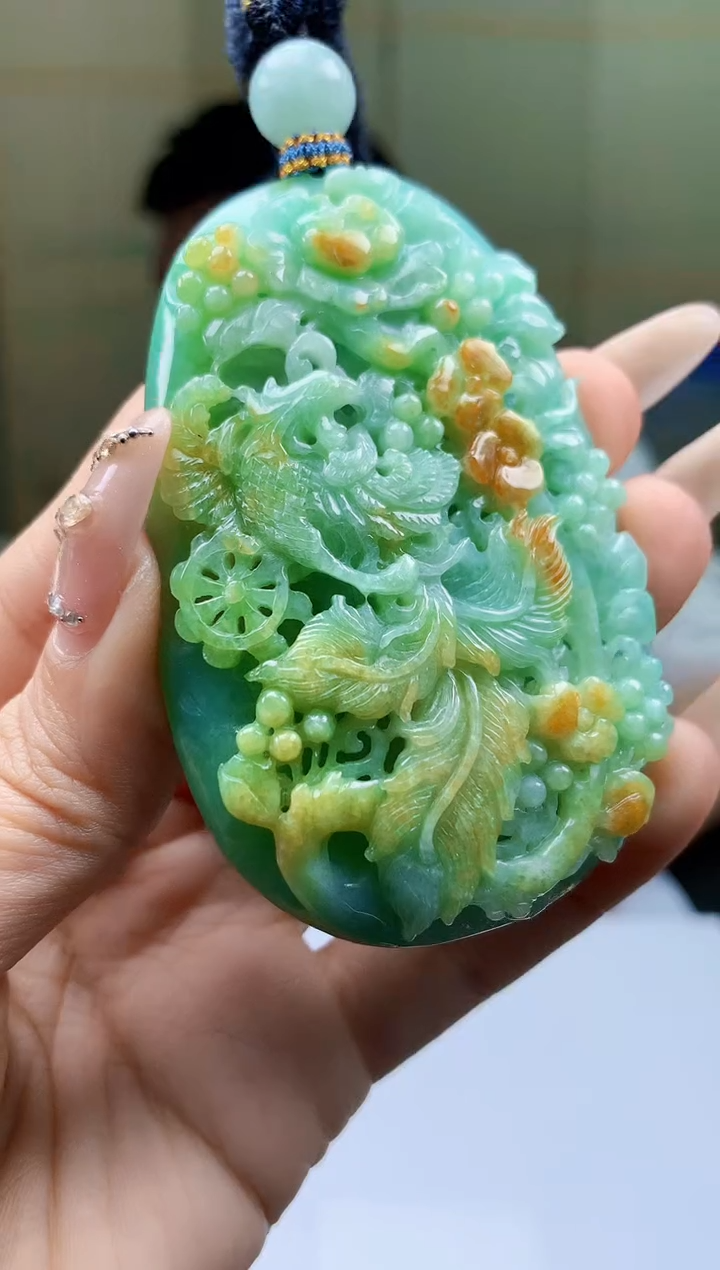 【闪购商品】定制翡翠未镶嵌5028ty-毛货挂件155