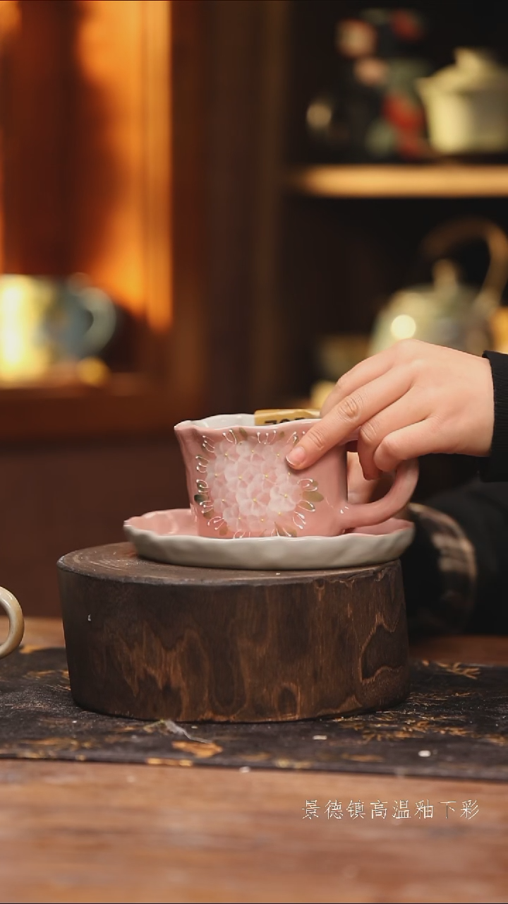 陶瓷景德镇高温釉下手绘陶瓷@L795@