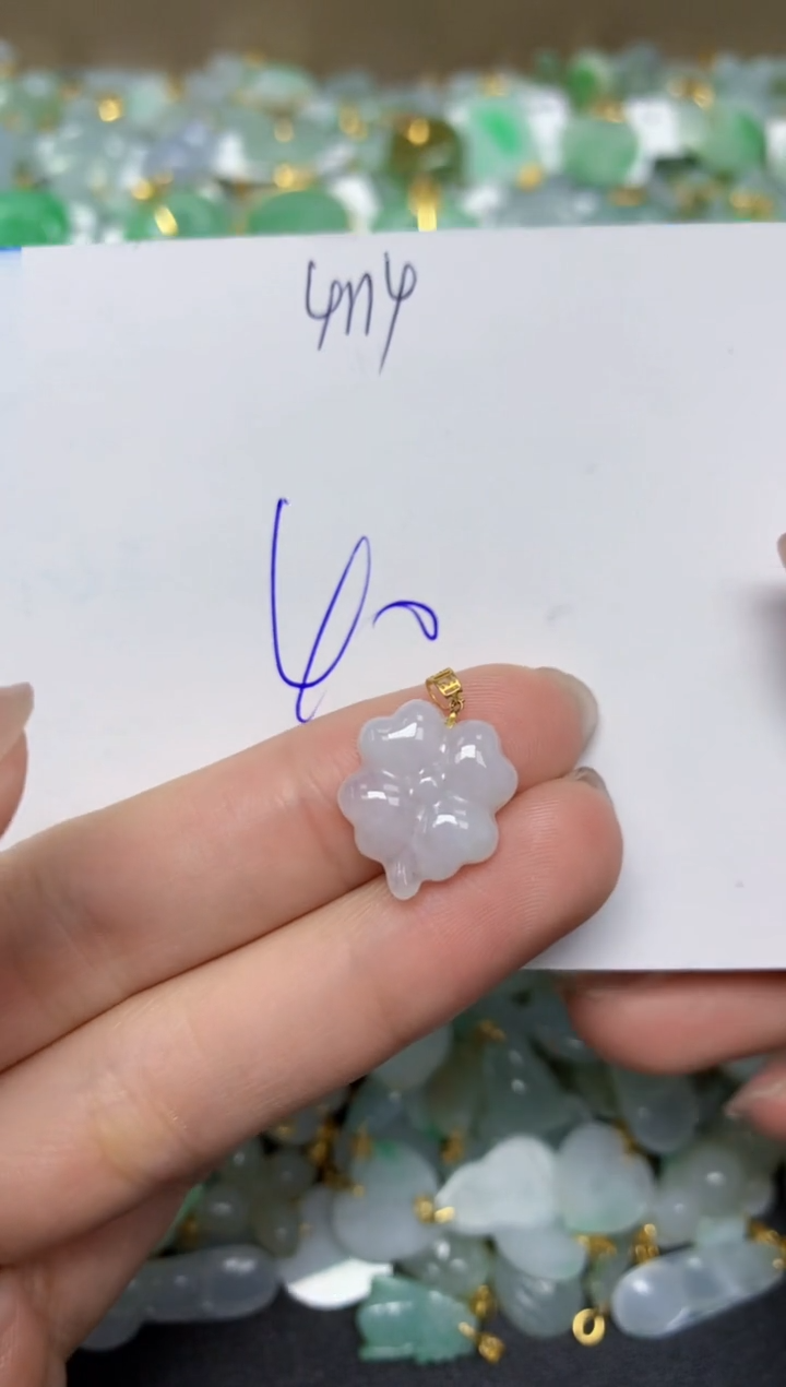 【闪购商品】翡翠颈饰18K金镶嵌天然翡翠A货