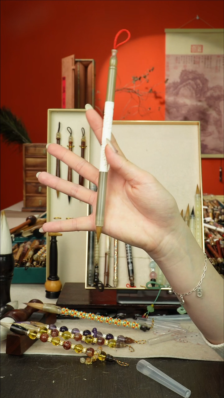 259号闪孤品高货毛笔链接 清水试笔 蘸墨不退