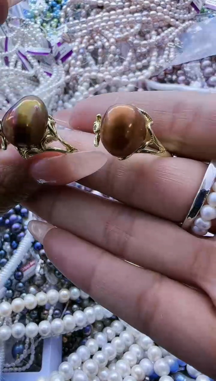 【闪购商品】淡水珍珠戒指未镶嵌165多样性发货 发其一