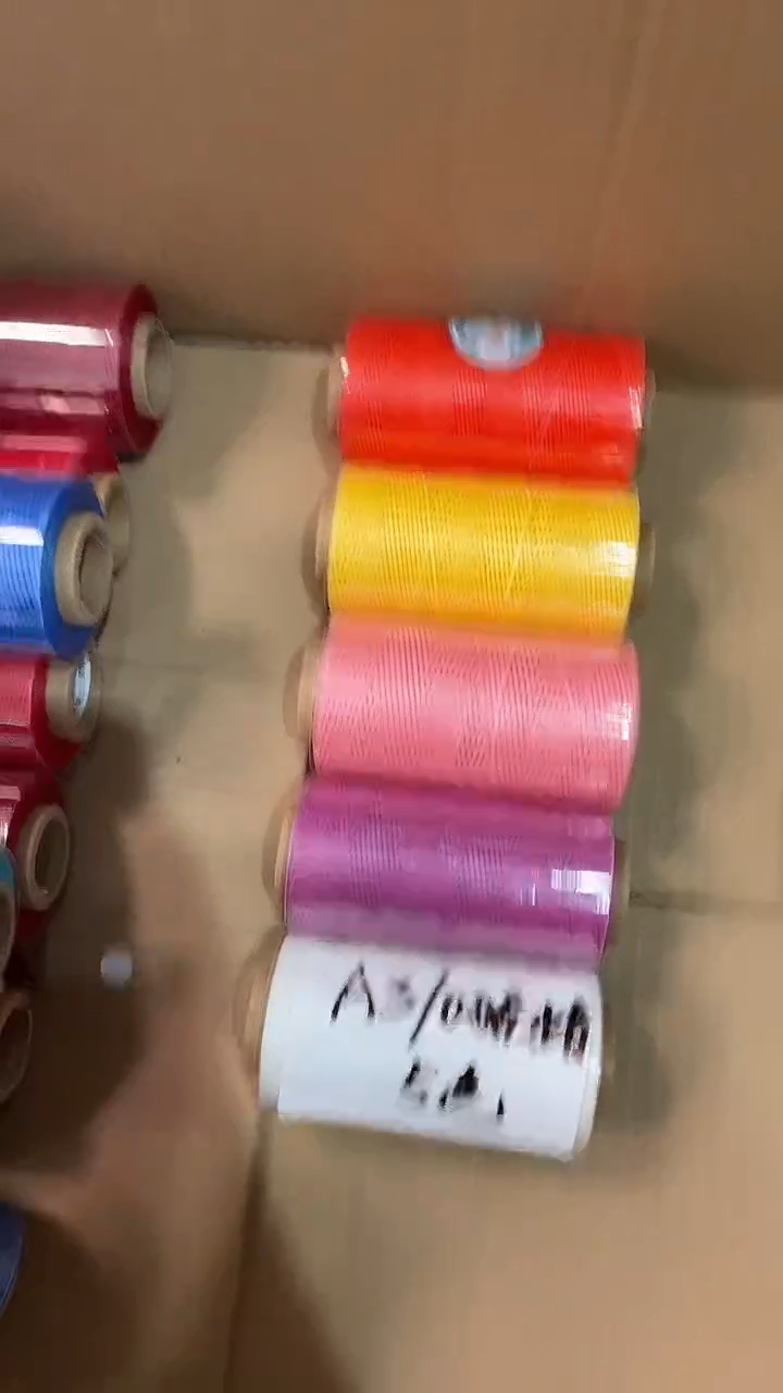 涤纶A3-0.8扁蜡五色渐变（3036，3022,3003,3031，黄色）