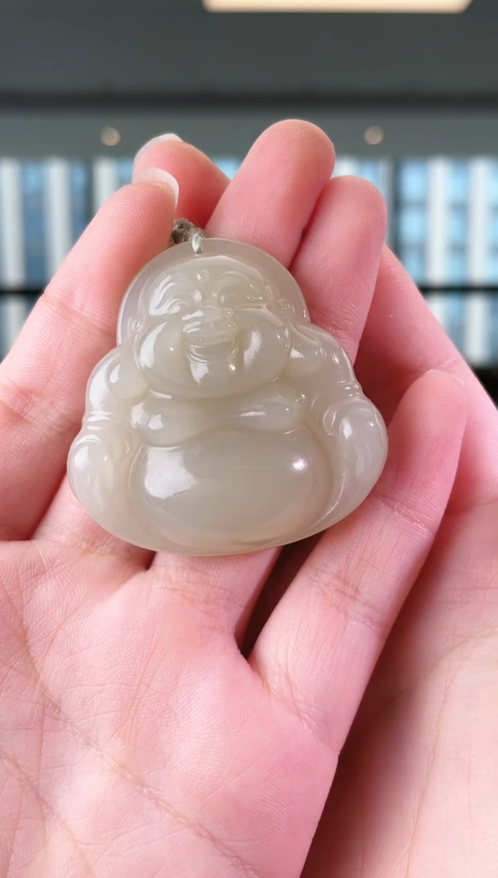 和田玉未镶嵌颈饰45佛公 多样性发其一