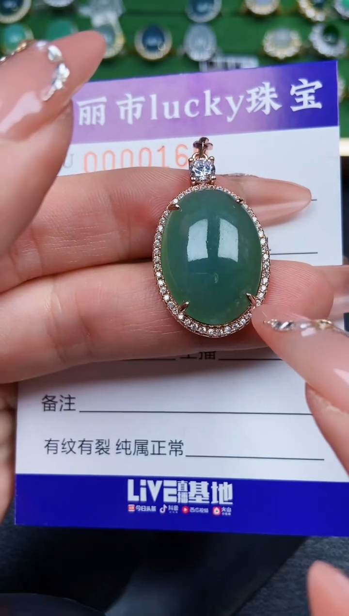 【闪购商品】翡翠颈饰银S925镶嵌0160