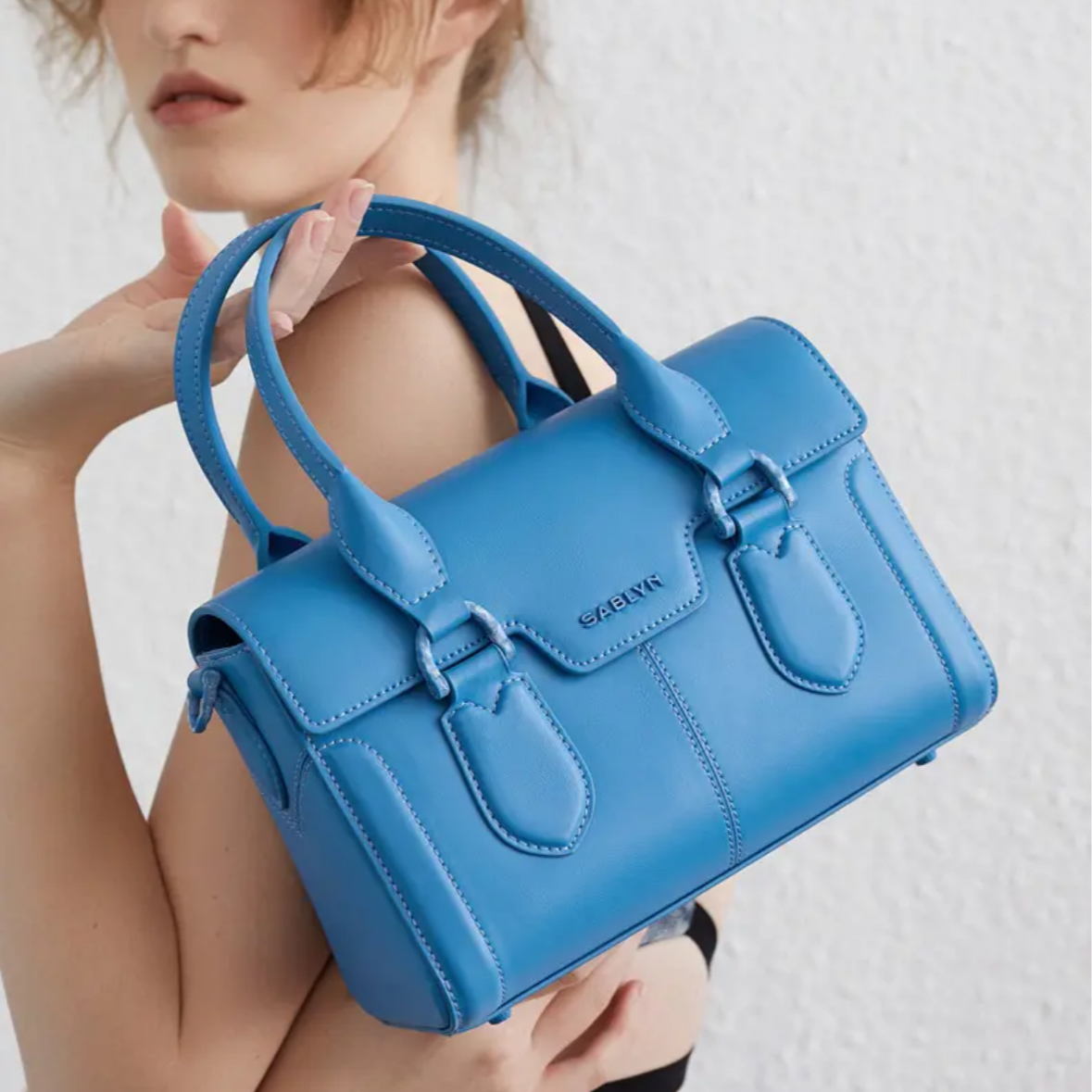 钟意宠粉-SABLYN新款轻奢时尚百搭高级感手提单间包2261（蓝色）036