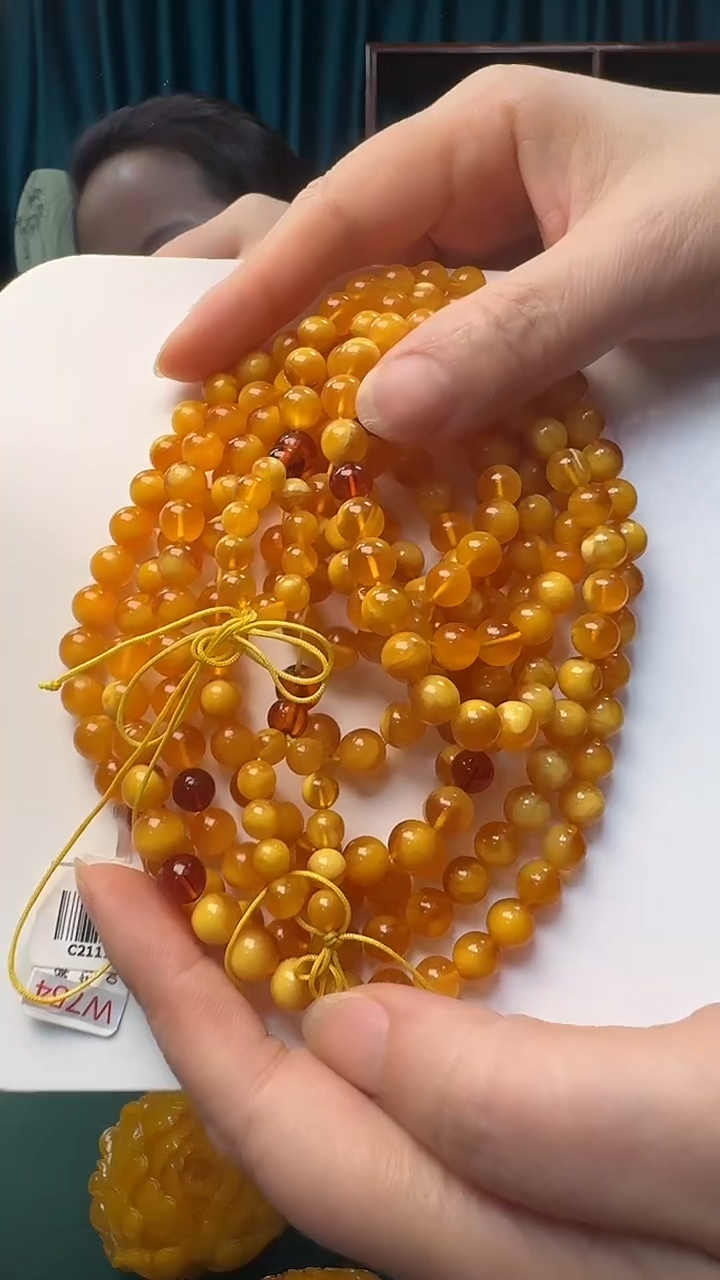 未镶嵌项链琥珀蜜蜡圆珠项链（多样性只发其一）