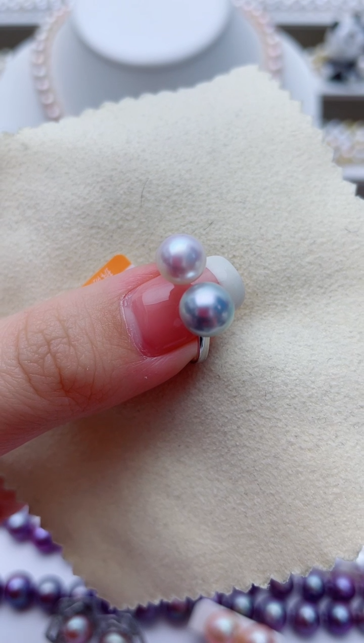 【闪购商品】淡水珍珠戒指银S925镶嵌W27