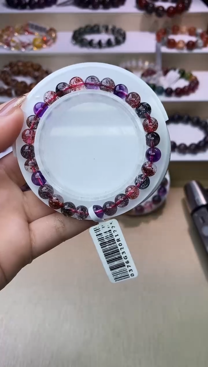 【闪购商品】水晶手链未镶嵌黑加仑超七7m+