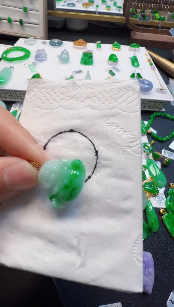 【闪购商品】定制翡翠18K金镶嵌980元