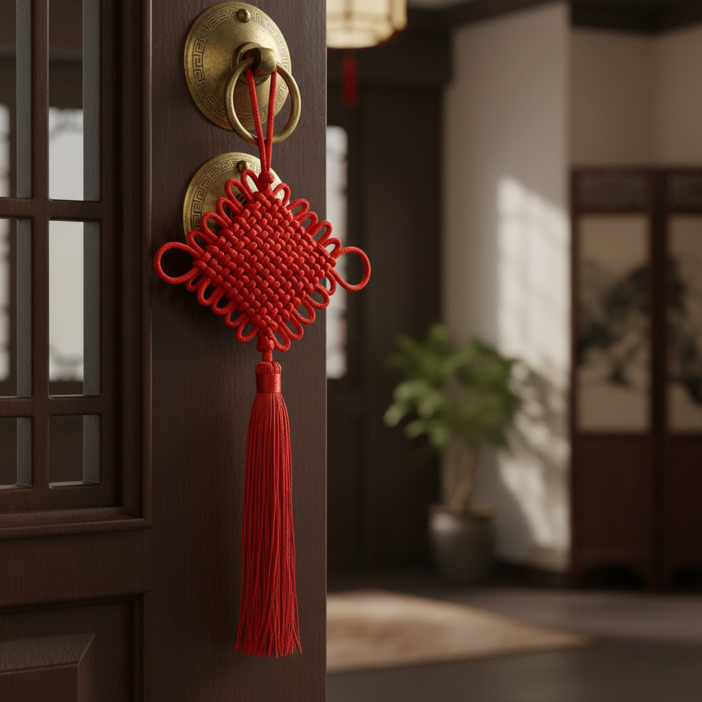 纯手工编织中国结挂件喜庆装饰客厅入户门把手乔迁新婚之囍玄关