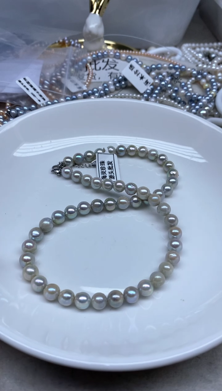 未镶嵌颈饰海水珍珠360