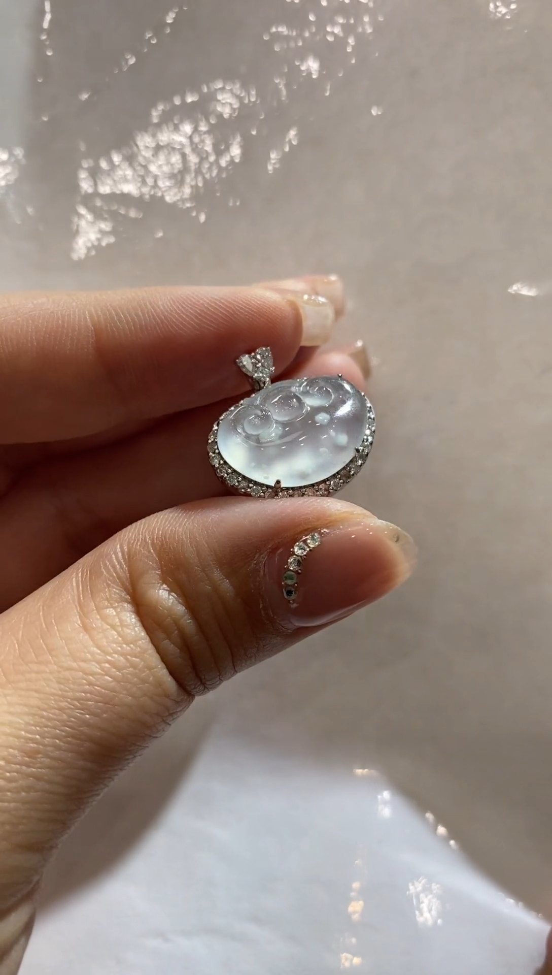 【闪购商品】翡翠颈饰18K金镶嵌收到货48小时鉴赏期（超时不退不换）