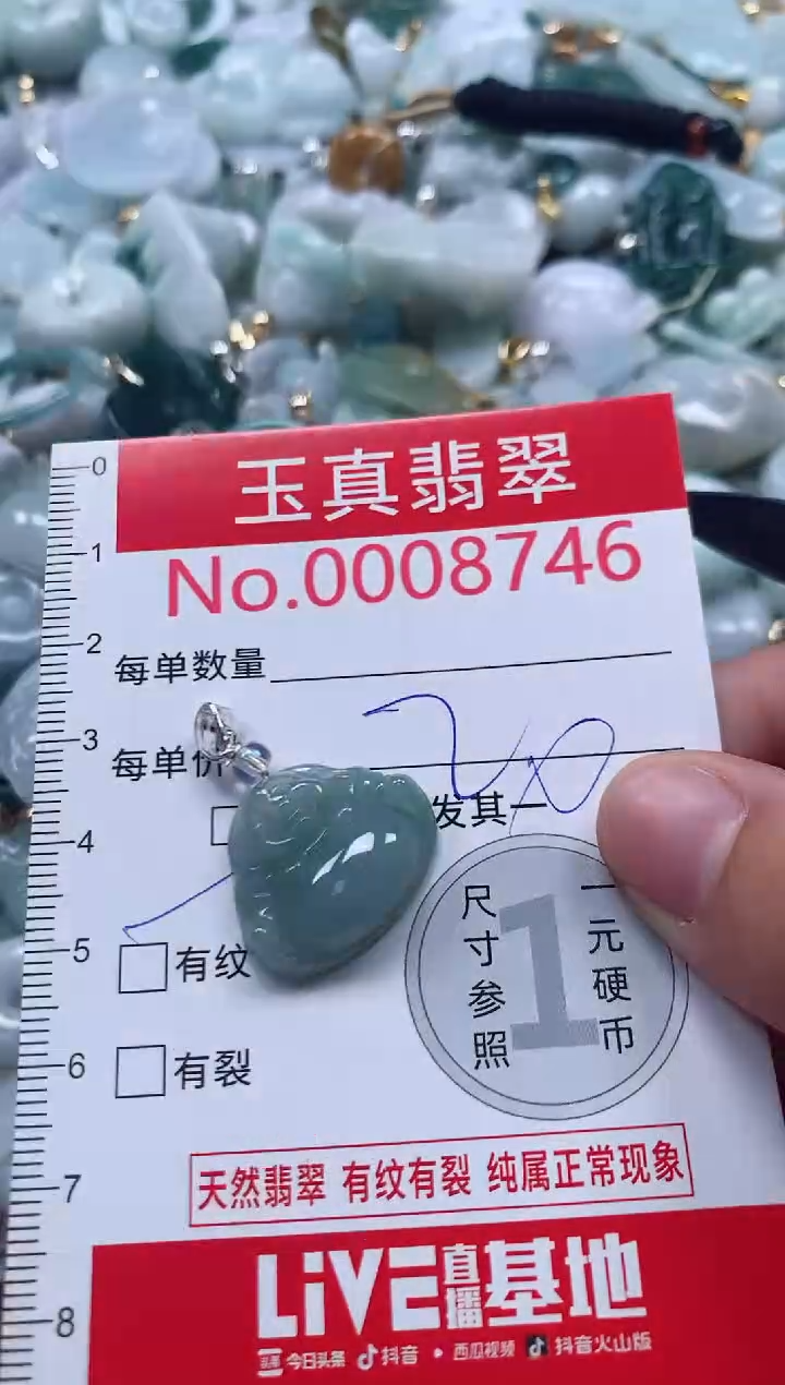 吊坠(不含链)未镶嵌翡翠8746