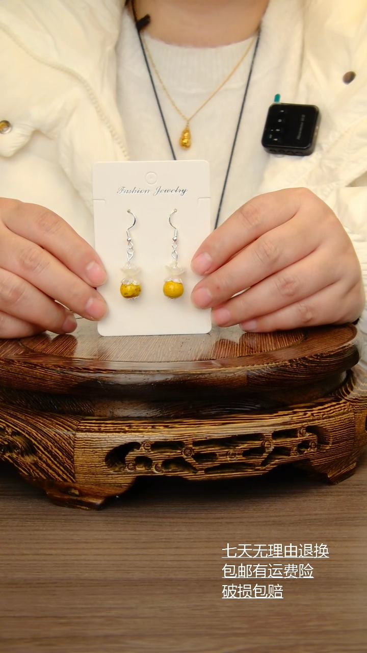 【闪购商品】其他耳环纯手工手绘景德镇