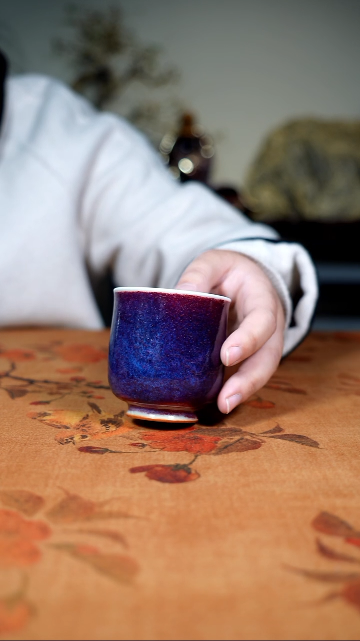 原产地钧瓷茶器摆件