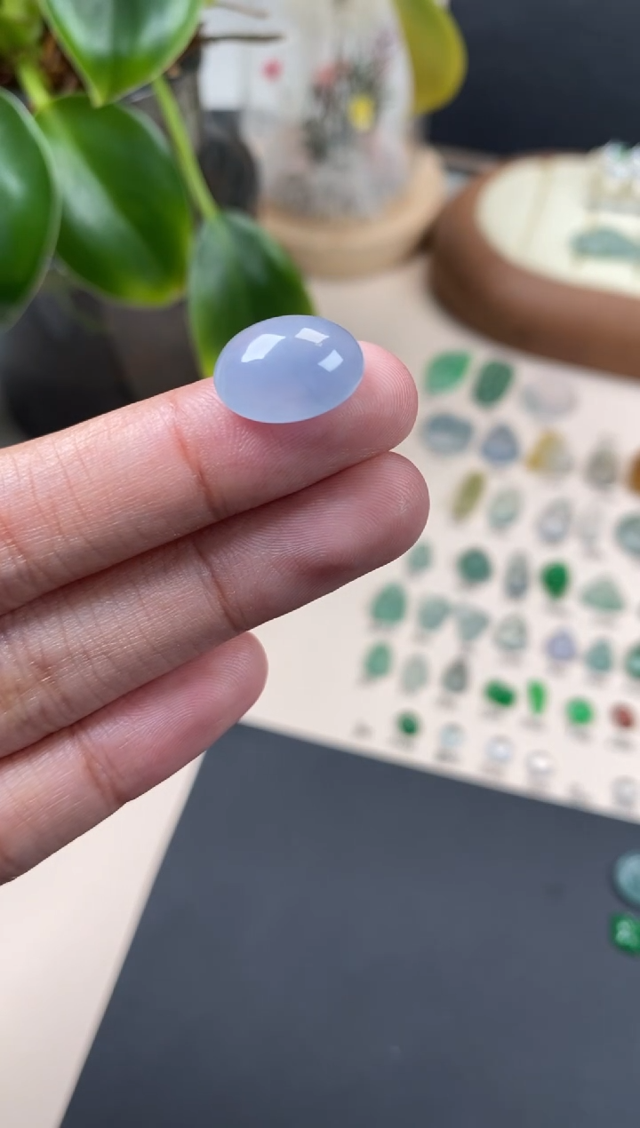 【闪购商品】翡翠颈饰未镶嵌翡翠冰紫蛋面