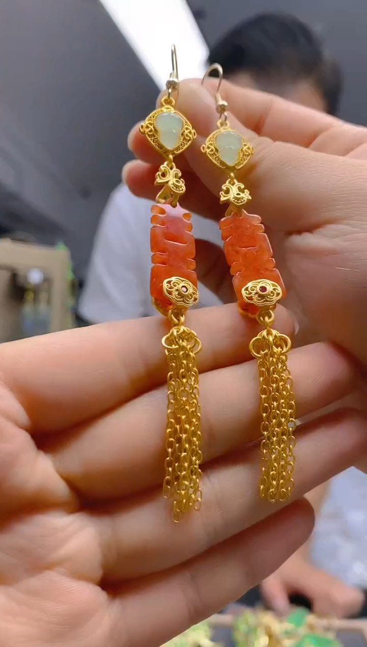 【闪购商品】翡翠耳饰合金0125翡翠耳钩