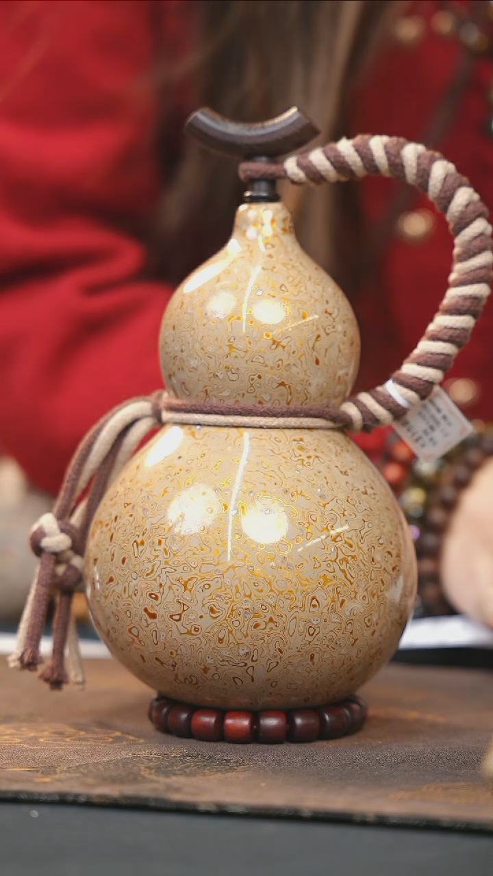 【闪购商品】WD128漆艺酒葫芦不包手串及旋转底座