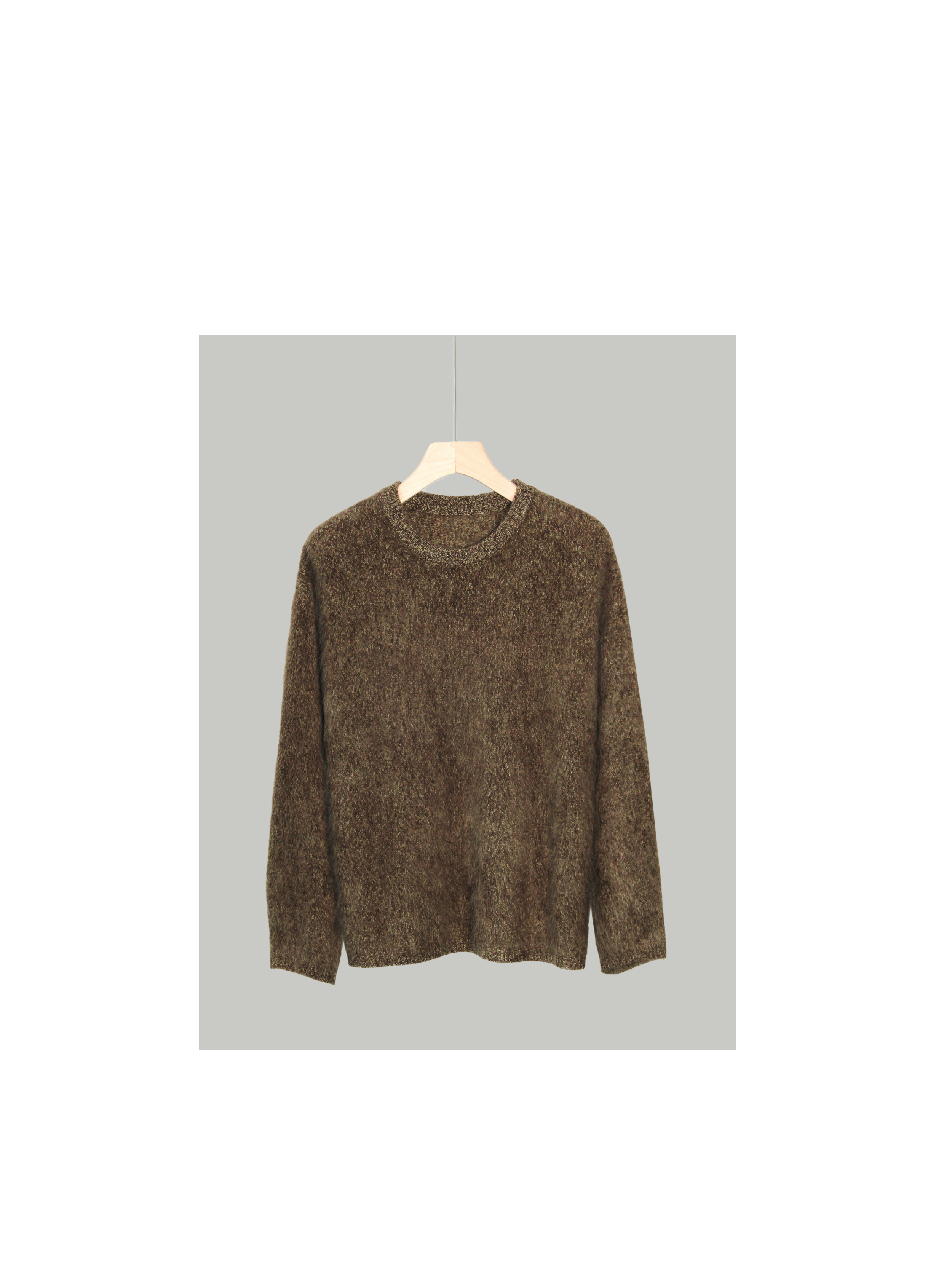 【青树梅】山羊绒＋绵羊毛织衫设计师针织印花针织衫圆领165-YL623