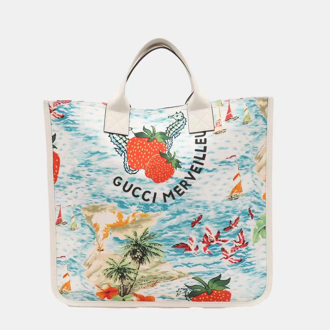 99新 GUCCI/古驰 白色儿童包