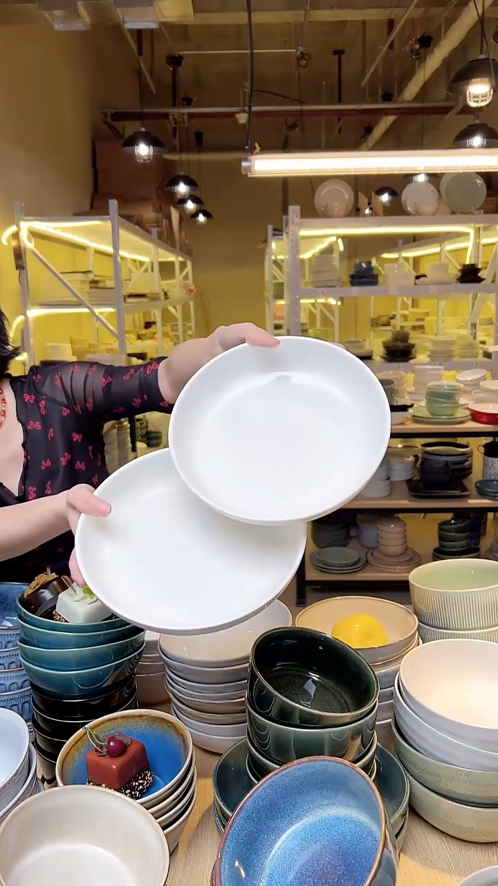 瓷156外贸尾货高温釉下彩陶瓷餐具默认微瑕