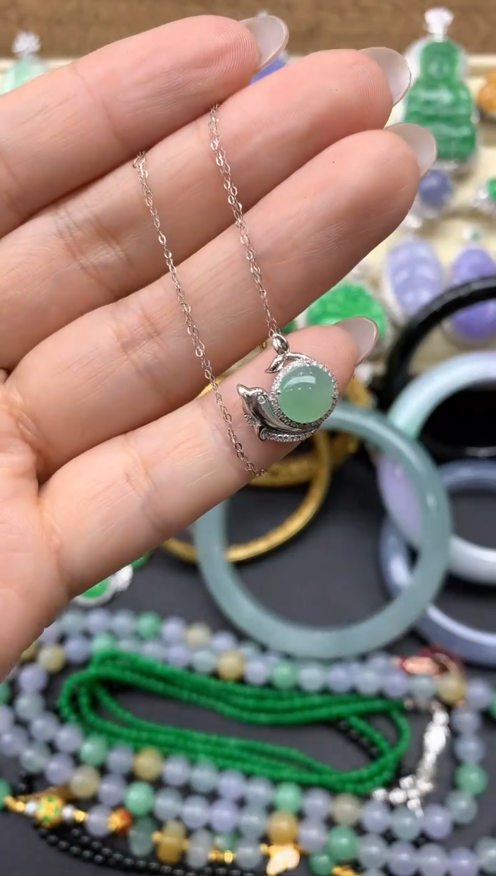 【闪购商品】翡翠颈饰18K金镶嵌178-中国好珍宝