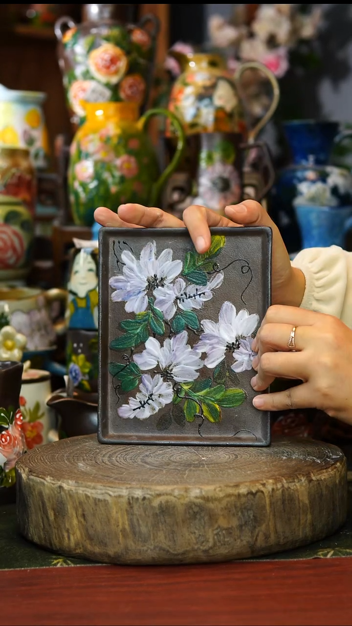 陶瓷140景德镇手工手绘釉下彩