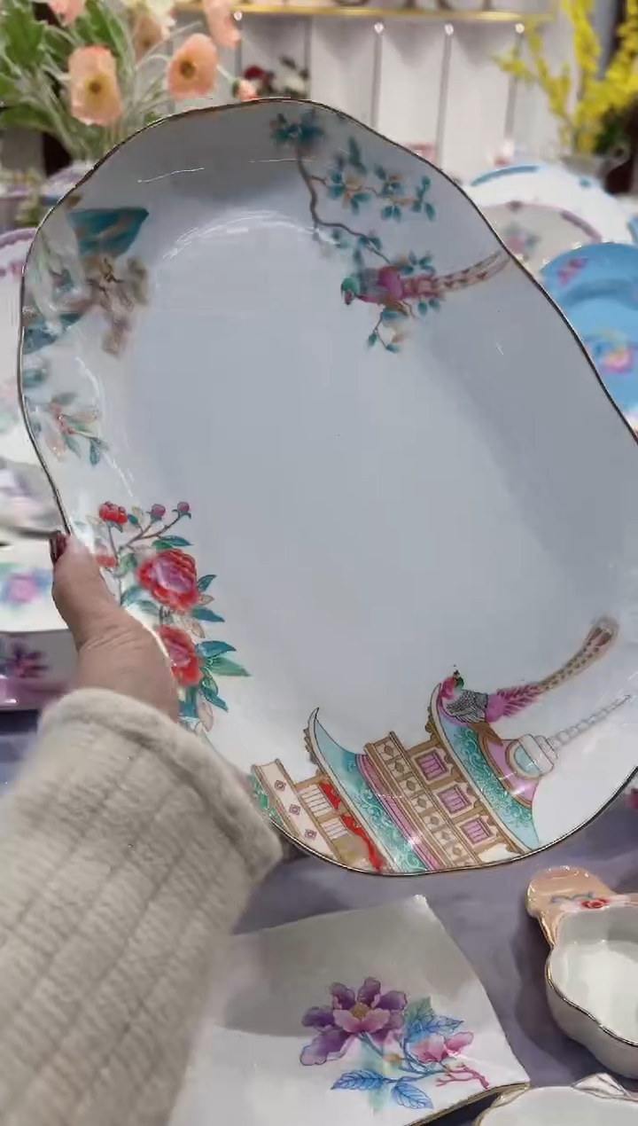 【闪购商品】骨瓷13英寸鱼    盘