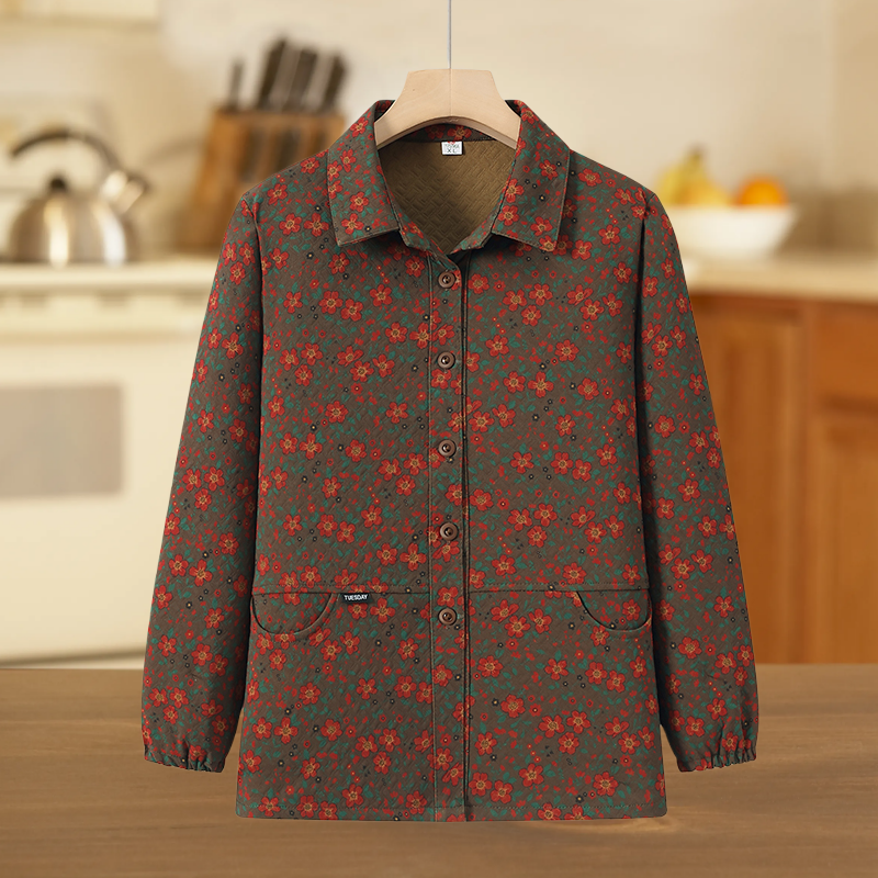 妈妈装春秋季新款外套中老年人衣服女奶奶装春秋休闲老太太衣服
