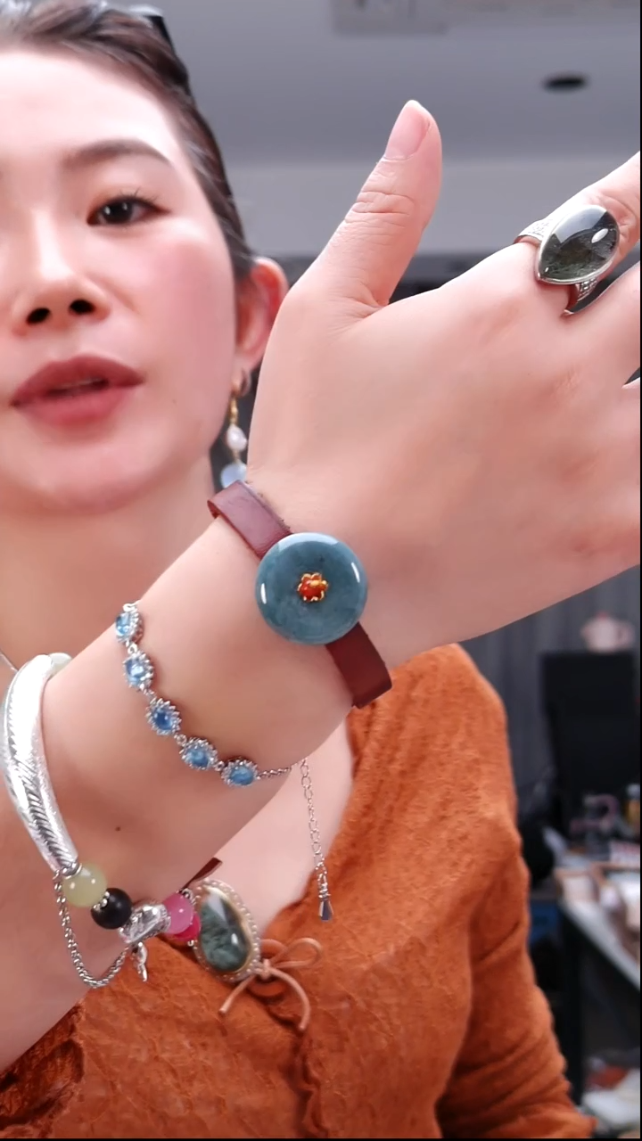 颈饰未镶嵌翡翠0561蓝水扣子表带