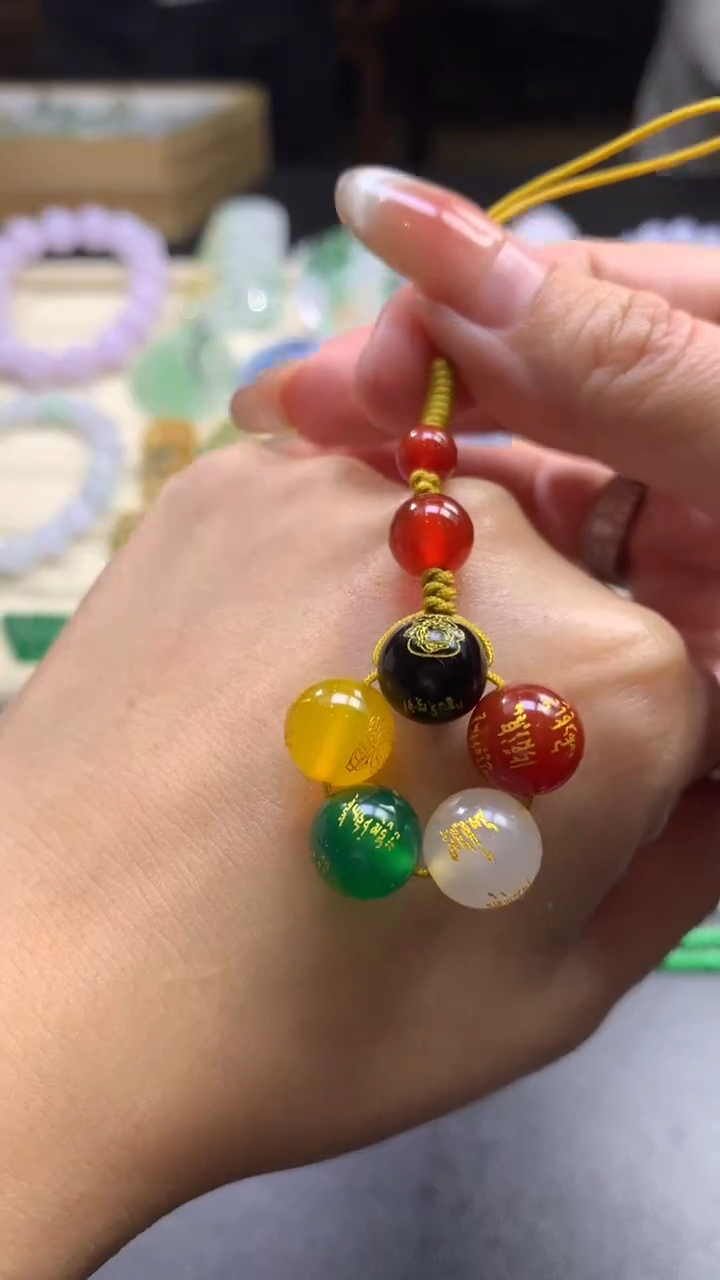 【闪购商品】玛瑙/玉髓车挂未镶嵌翡翠