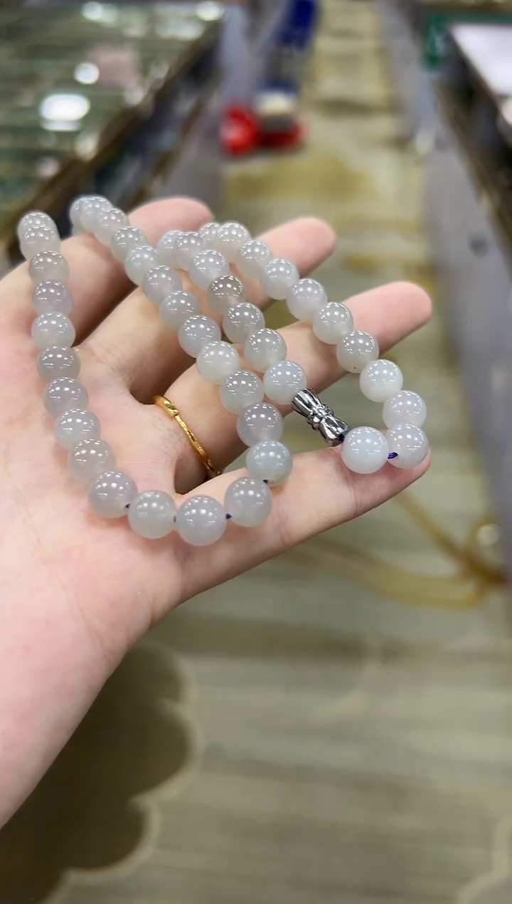 和田玉未镶嵌项链 约8mm+（多样性发一件）0664